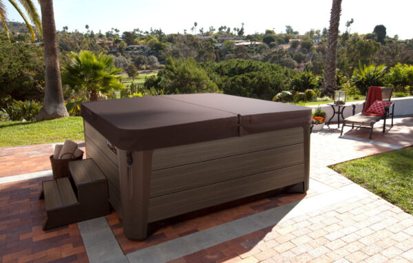 Hot Spring Highlife 2019 Vanguard Alpine White Walnut Lifestyle Spa Alone Chocolate Cover