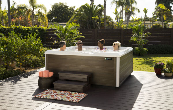 Hot Spring Limelight 2018 Flair Alpine White Espresso Lifestyle Group 001