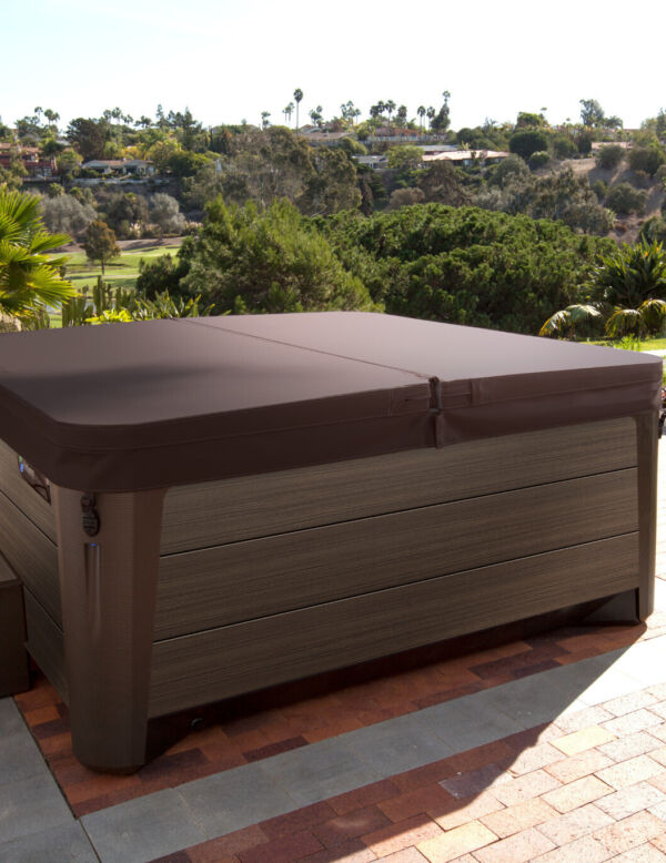 Hot Spring Highlife 2019 Vanguard Alpine White Walnut Lifestyle Spa Alone Chocolate Cover