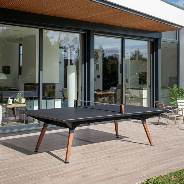 Cornilleau pingtable play style outdoor black dark stone in situ 108
