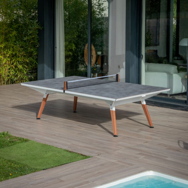 Cornilleau pingtable play style outdoor white light stone in situ 122