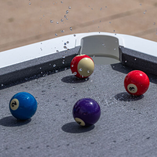 Cornilleau pooltable hyphen outdoor white light grey in situ 116