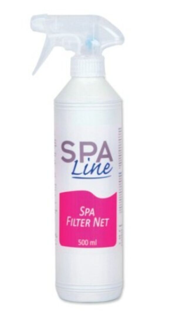Spa filter net spray
