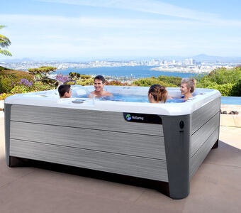 Hot Spring Highlife 2019 Grandee Ice Gray Driftwood Lifestyle Family